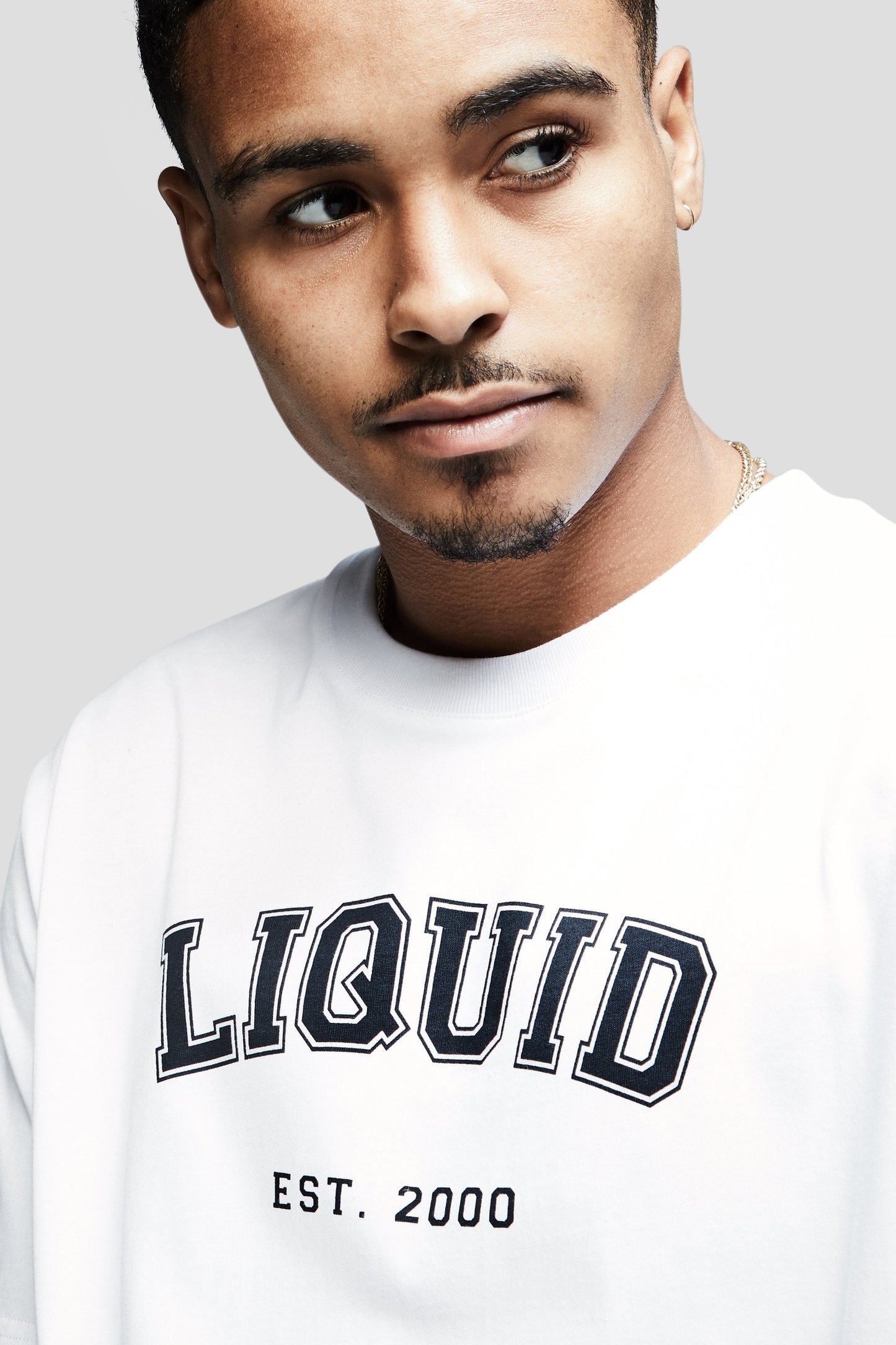 LIQUID VARSITY FONT SHORT SLEEVE TEE