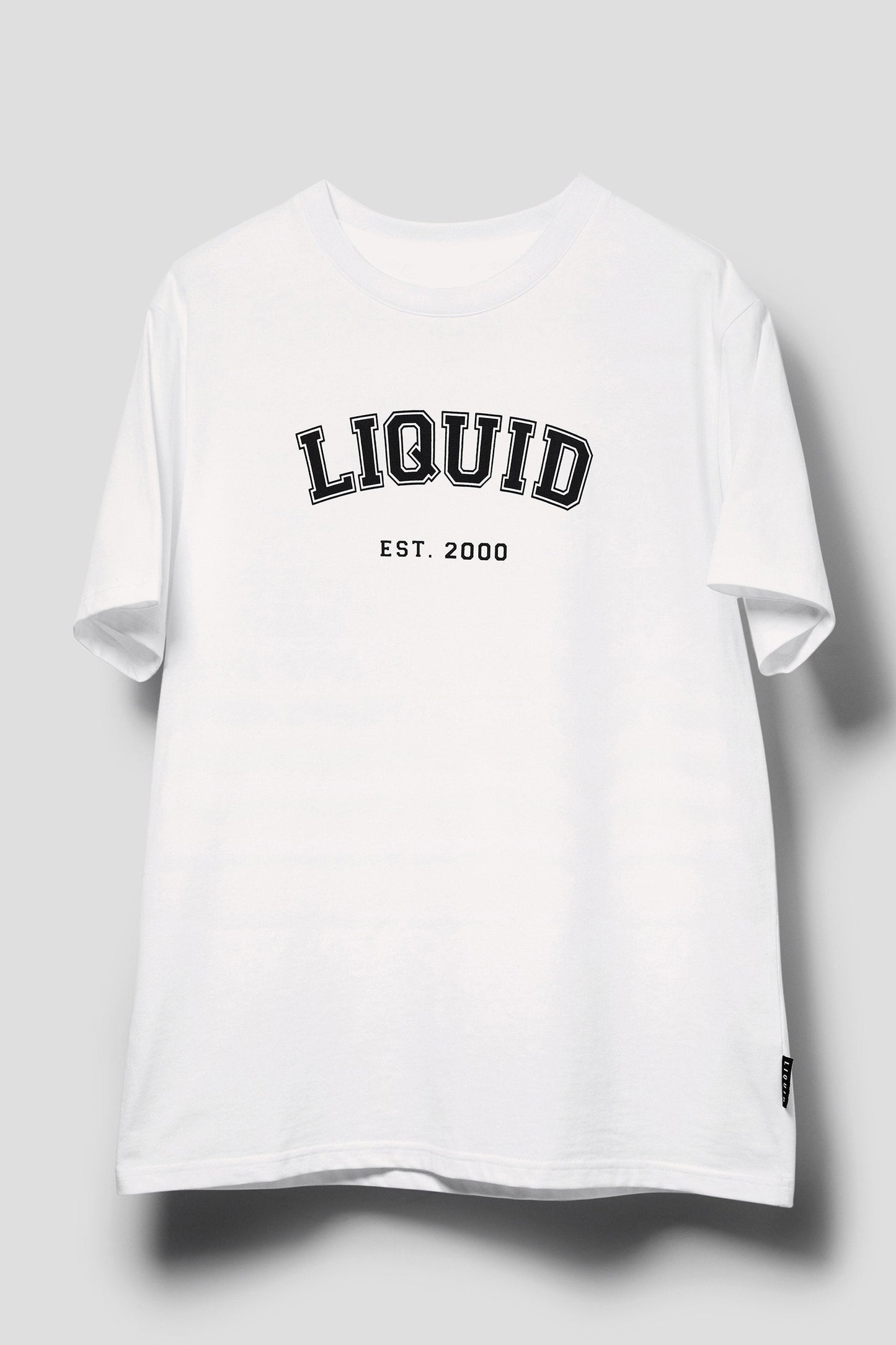 LIQUID VARSITY FONT SHORT SLEEVE TEE