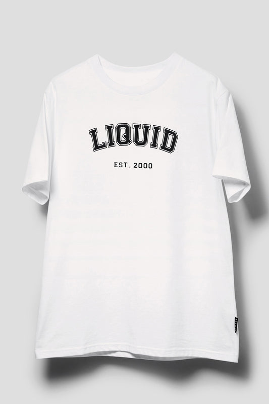 LIQUID VARSITY FONT SHORT SLEEVE TEE
