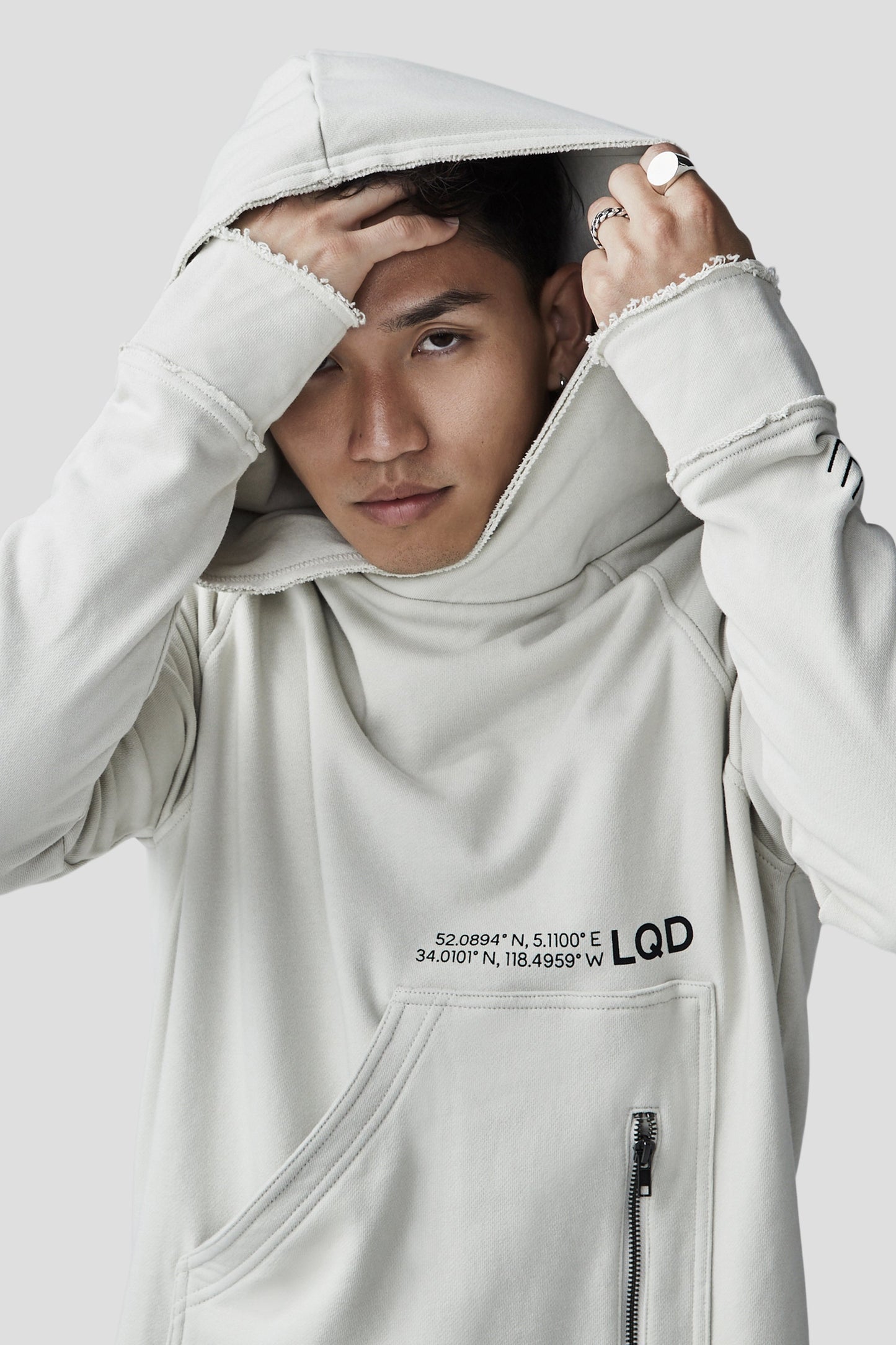 LQD V3 SQUARE POCKET HOODIE - BONE - Team Liquid