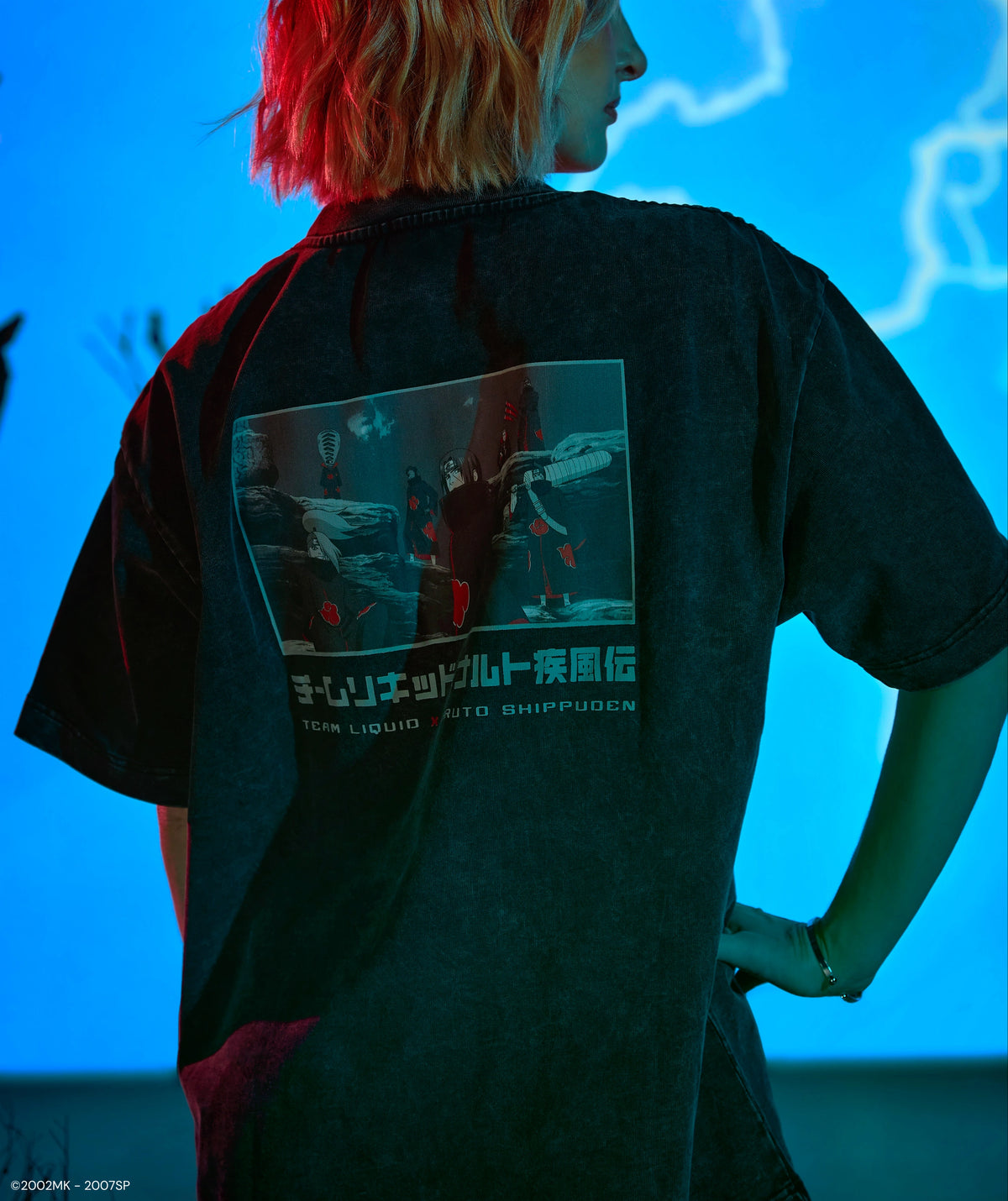 NARUTO AKATSUKI SHARINGAN DOJUTSU OVERSIZED TEE