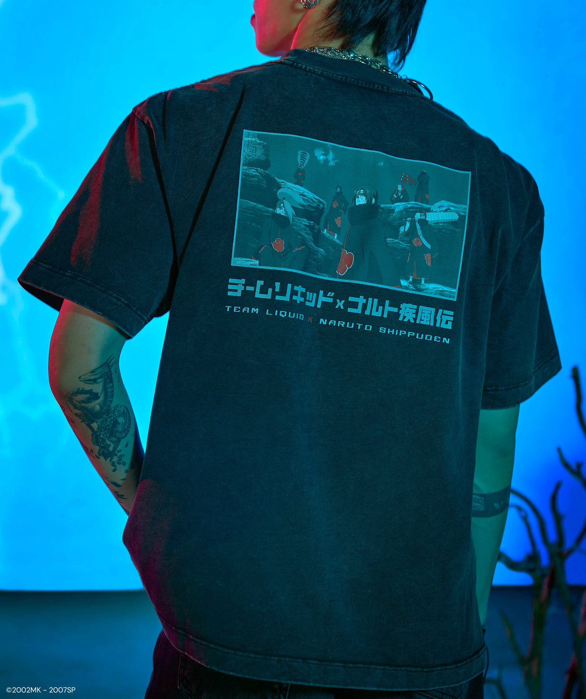 NARUTO AKATSUKI SHARINGAN DOJUTSU OVERSIZED TEE