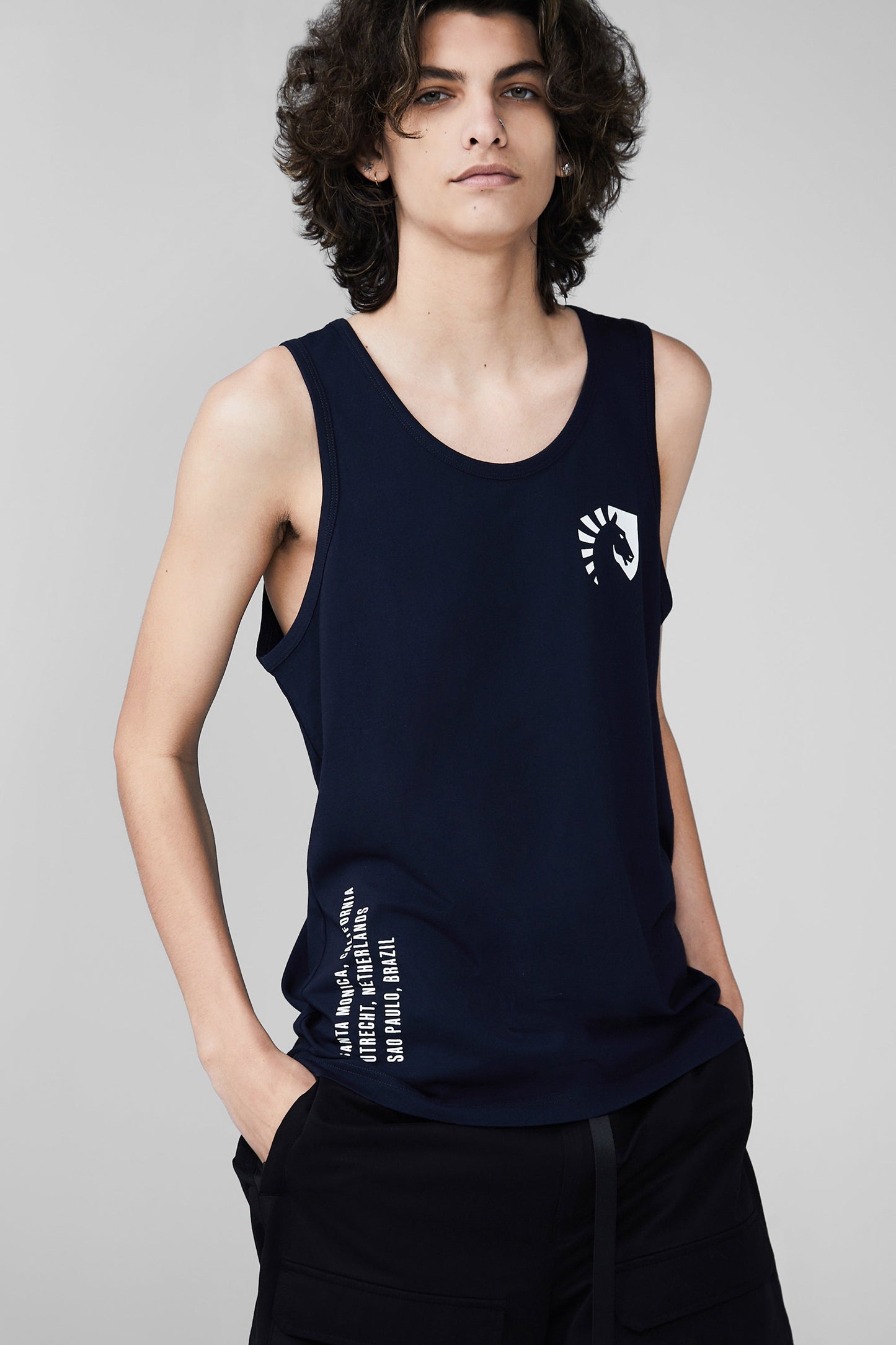 TEAM LIQUID GEOS TANK TOP - AZUL