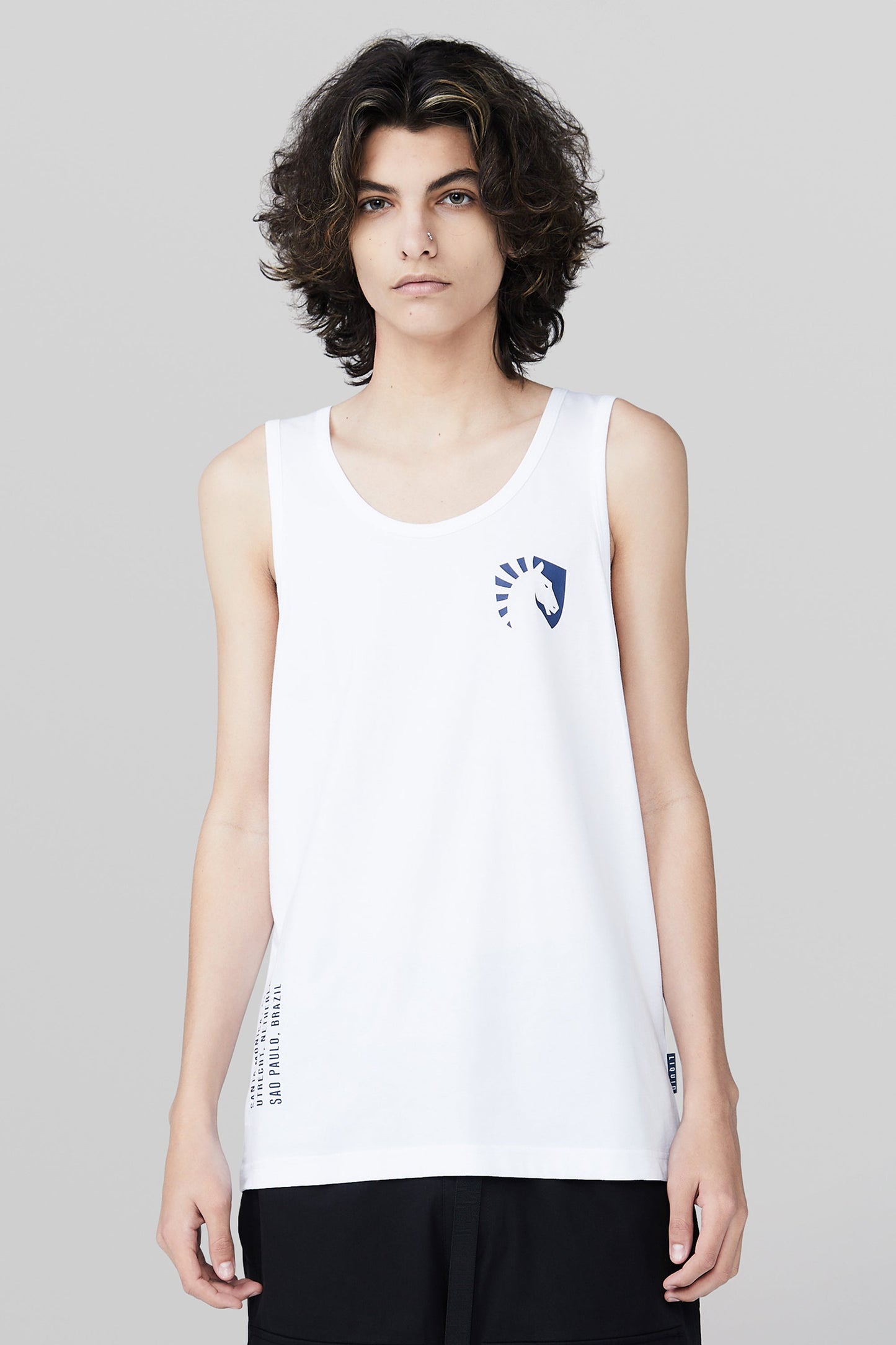 TEAM LIQUID GEOS TANK TOP - BRANCA