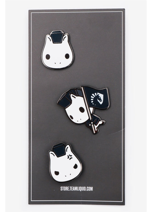 BLUE ENAMEL PIN SET